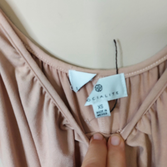 Socialite Sleeveless Wide Leg Oversized Jumpsuit Cream Size XS - Picture 9 of 12